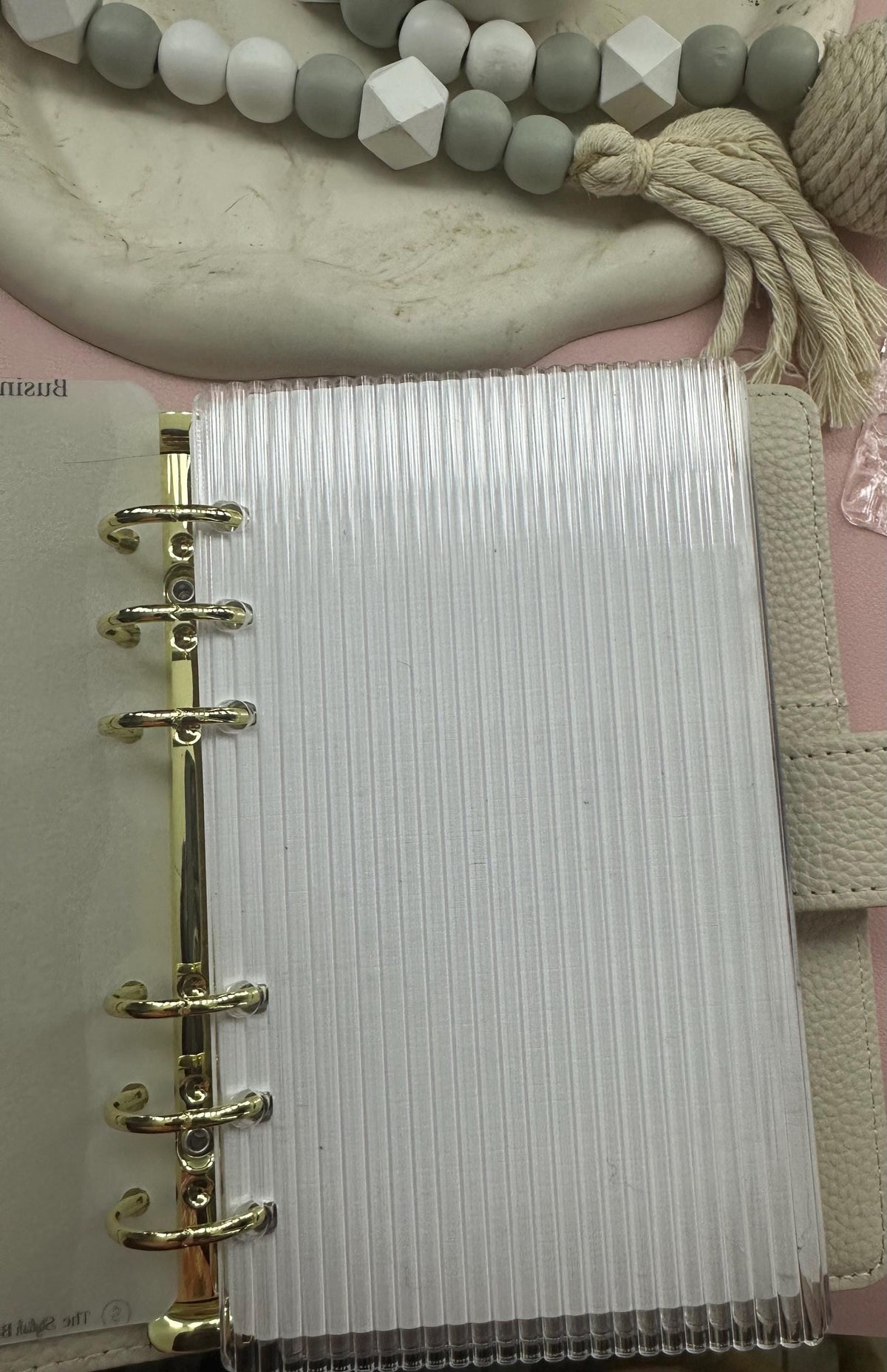 Fluted Acrylic Binder Dashboard-A6