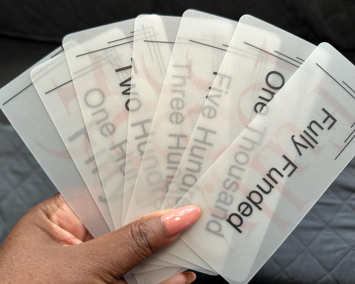 Modern Sans Savings Placeholders-Set of 6