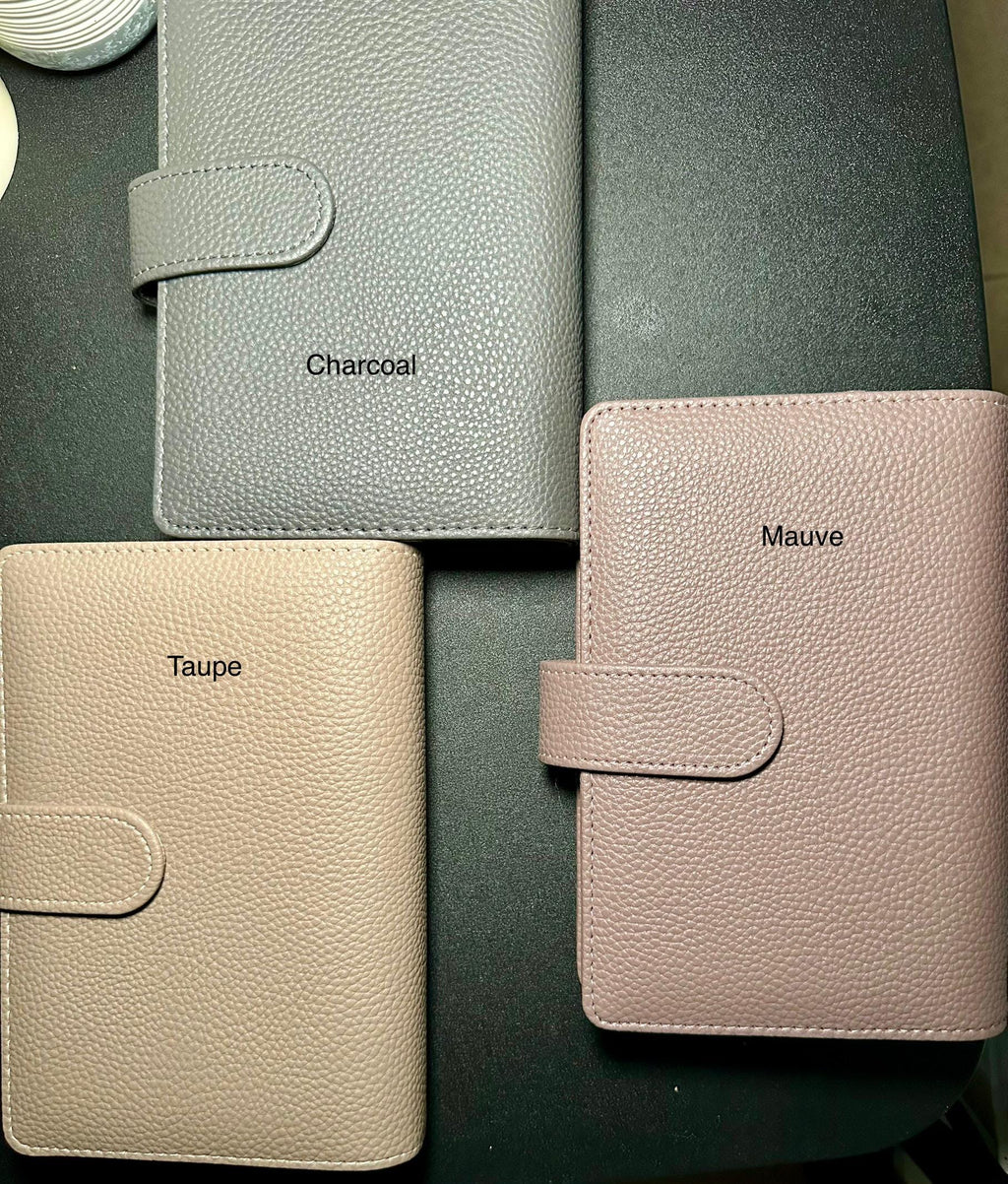 Vegan Pebbled Leather Budget Binder- A6