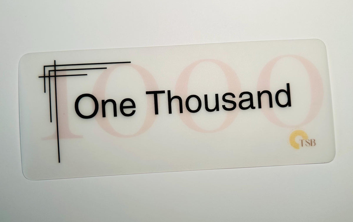Modern Sans Savings Placeholders-Set of 6