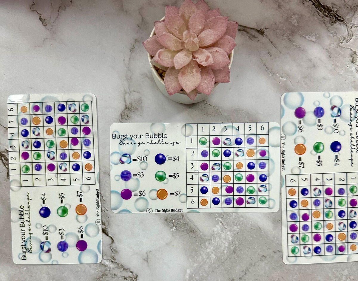 Bubble Burst Savings Challenge