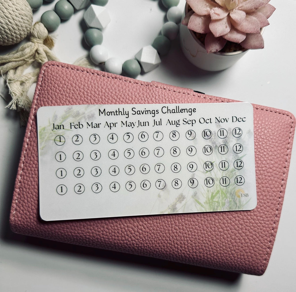 Twelve Month Savings Challenge |Four Designs