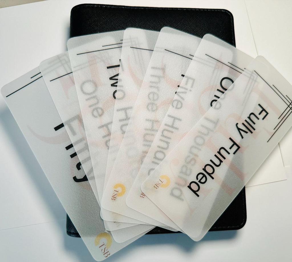 Modern Sans Savings Placeholders-Set of 6