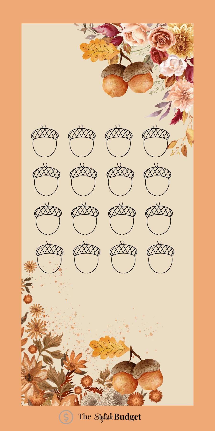 Fall Savings Challenge Printable