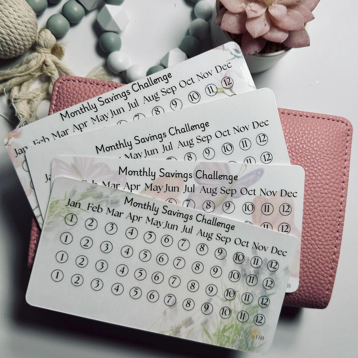 Twelve Month Savings Challenge |Four Designs