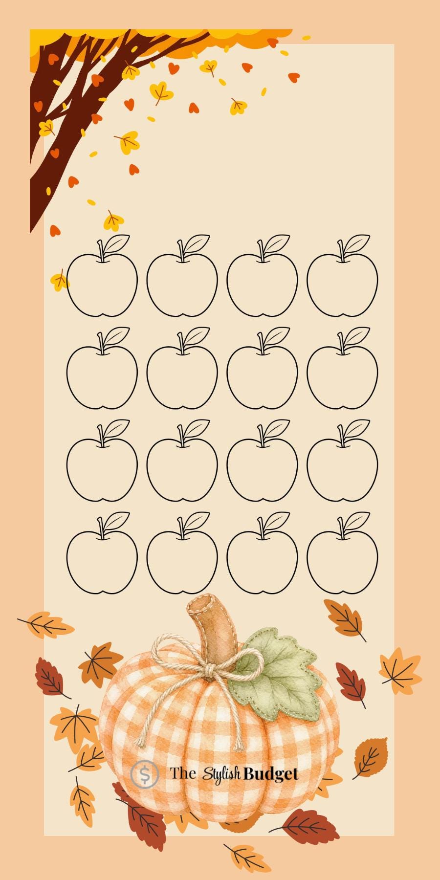 Fall Savings Challenge Printable