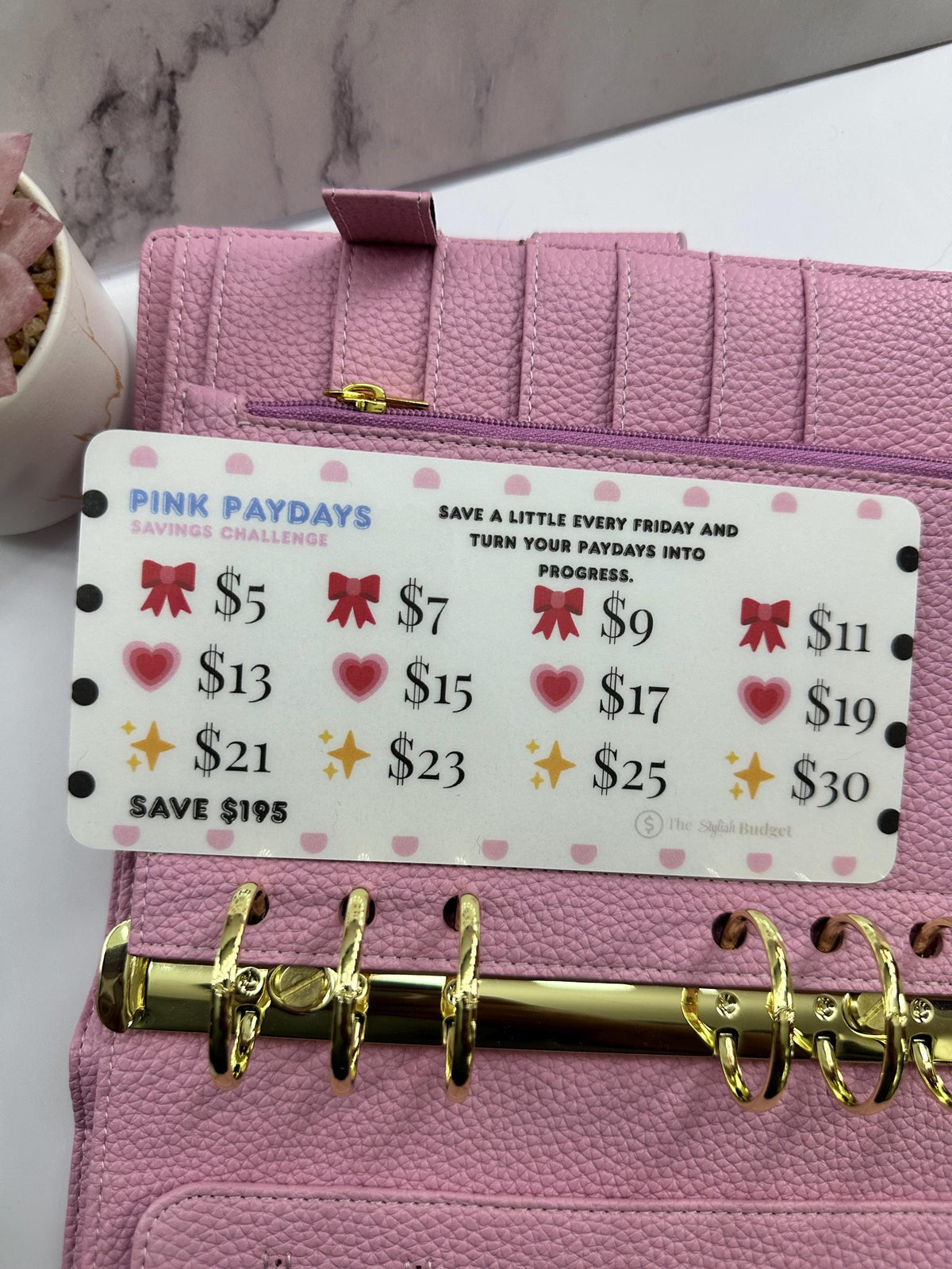 Pink Paydays Savings Challenge