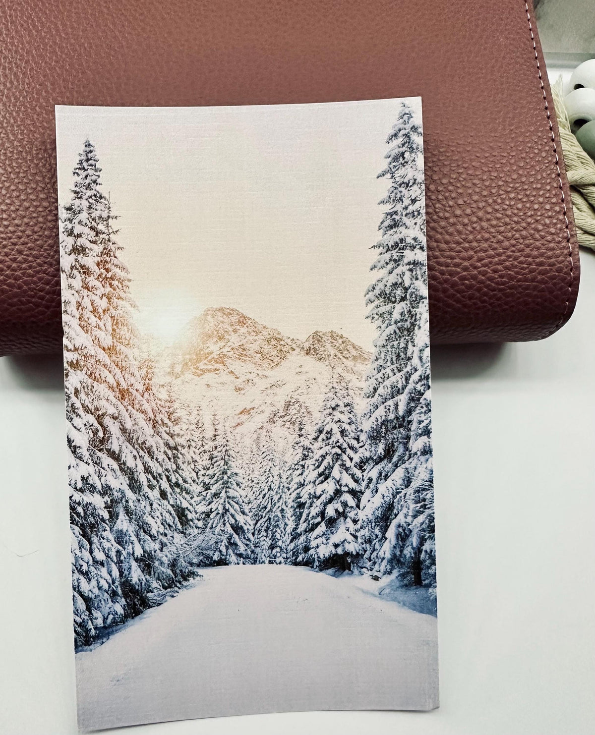 Snowy Christmas Mountain-Linen Dashboard