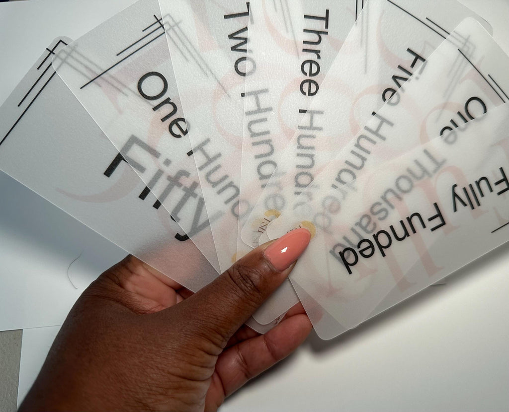 Modern Sans Savings Placeholders-Set of 6