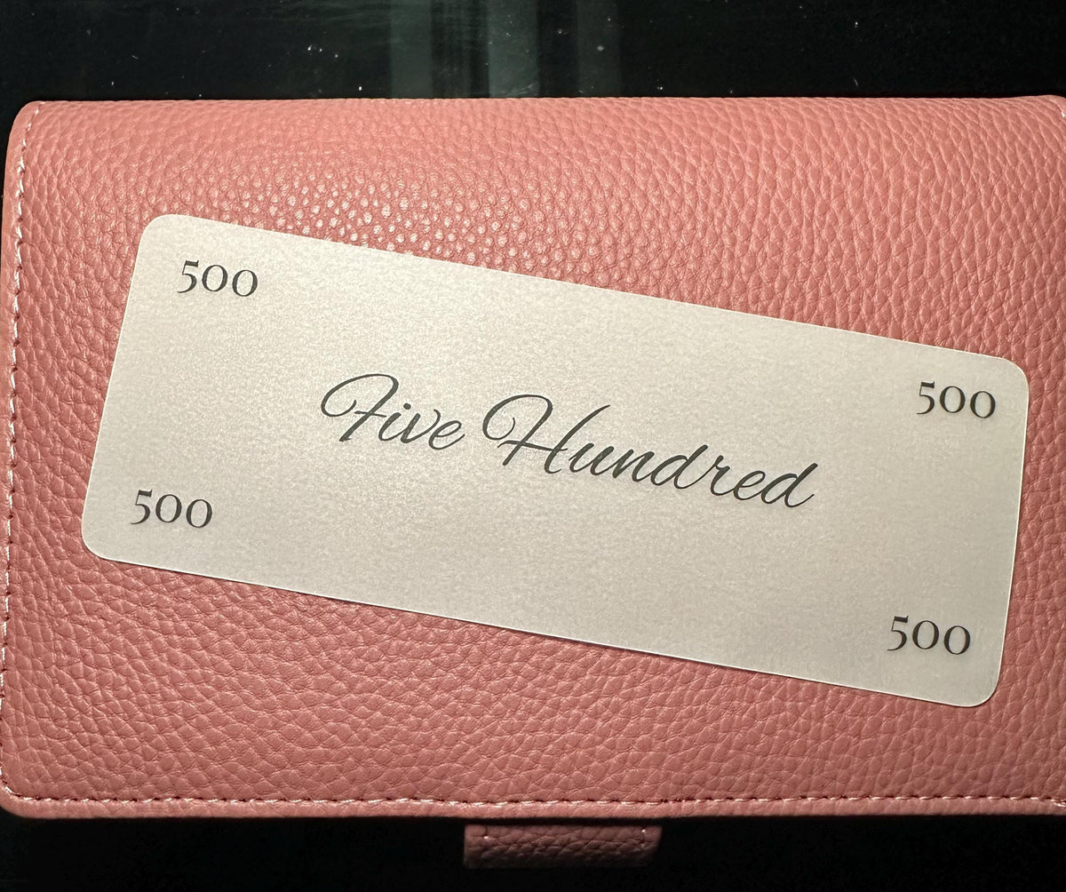 Minimalist A6 Cash Placeholders, Set of 6