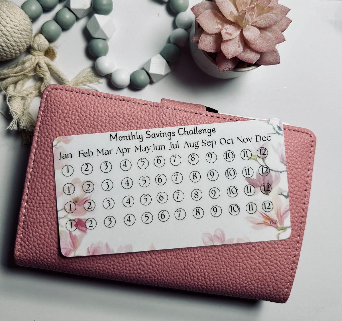 Twelve Month Savings Challenge |Four Designs