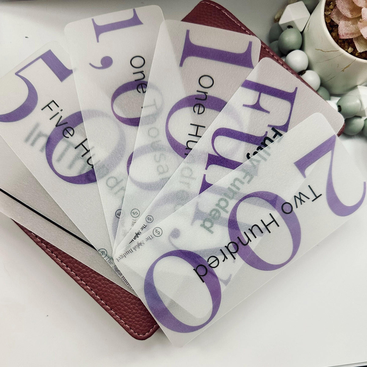 Frosted Cash Placeholders-Set of 6
